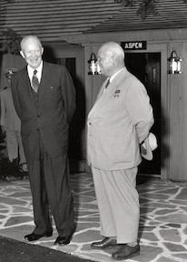 September 25, 1959 - Dwight D. Eisenhower and Nikita Khrushchev meet at Camp David.