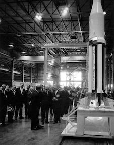 September 8, 1960 - Dwight D. Eisenhower  tours the George C. Marshall Space Flight Center in Huntsville, Alabama.