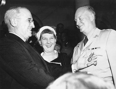 President Truman, General Eisenhower, and Mamie.