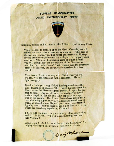 Order of the Day for June 6, 1944