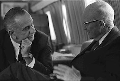 LBJ and Eisenhower