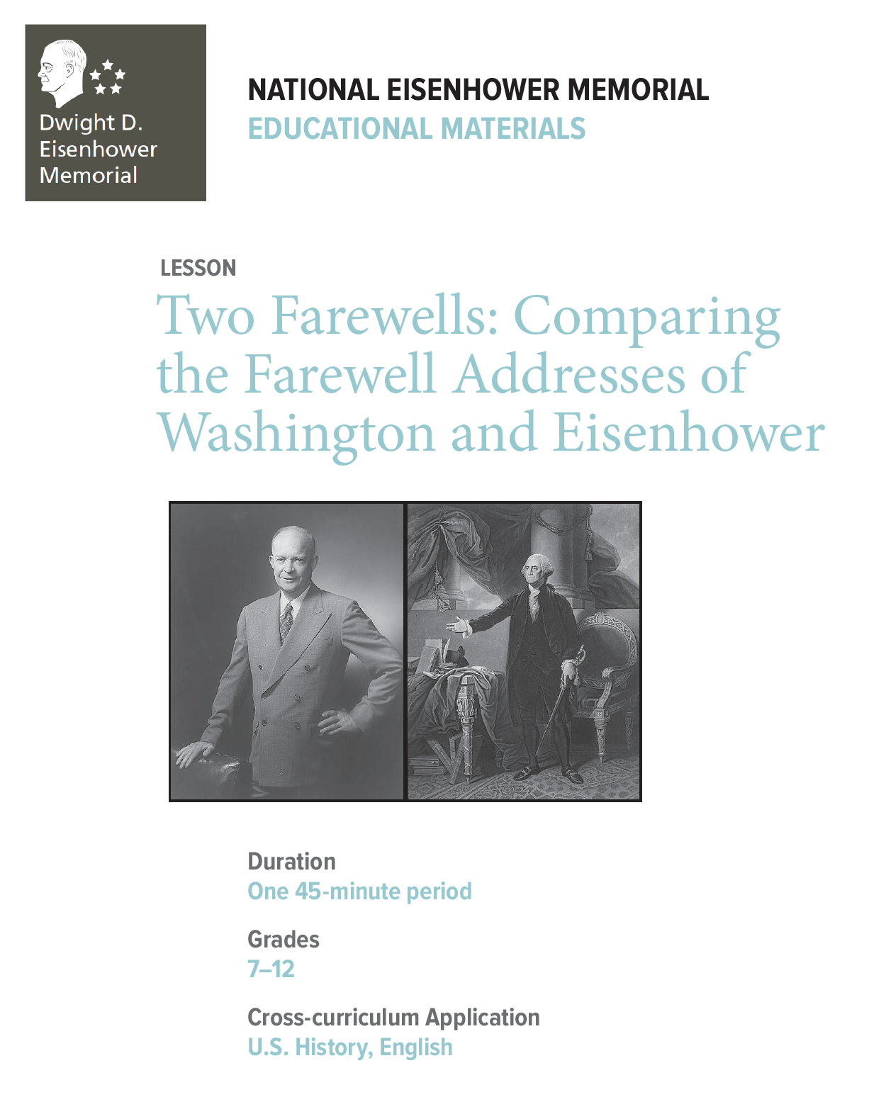 portraits of Eisenhower and Washington